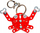 Set lodër DIY Alexander X-Press Me gaforre, varëse çelësash metal, 60 pjesë, e kuqe
