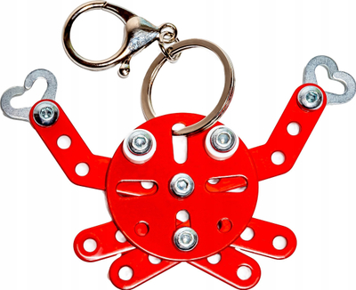 Set lodër DIY Alexander X-Press Me gaforre, varëse çelësash metal, 60 pjesë, e kuqe