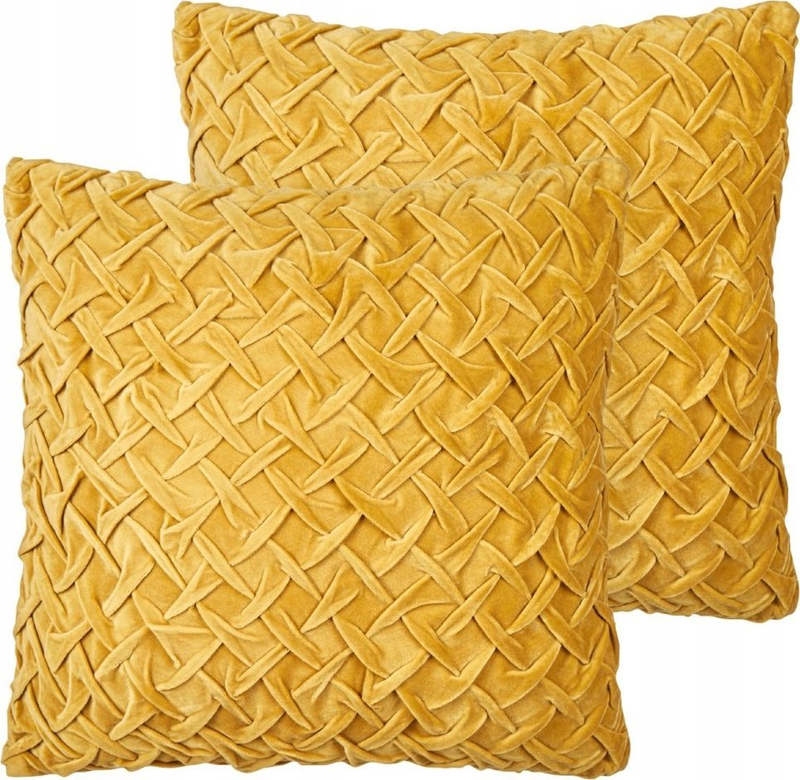 Set jastëkësh dekorativë Velvet, 2 copë, 45 x 45 cm, të verdhë