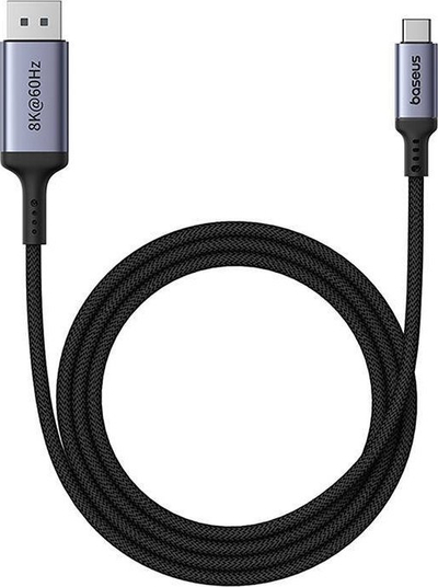Kabëll Baseus USB C në DisplayPort, 8K 60Hz, 2m, i zi