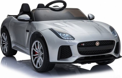 Makina elektrike për kalamaj Jaguar F-Type, 12V, me pult, ngjyrë argjendtë