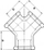 Tee e filetuar Foundry Zawiercie Y, 3/4", e galvanizume