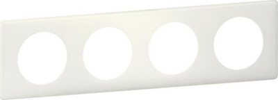 Kapak dekorativ Legrand Céliane 066704, 4-modul, seri Chalk, i bardhë