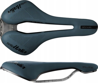 Ulëse biçiklete Selle Italia Flite Boost Gravel Superflow L3, shina TI 316, Fibra Tek, blu