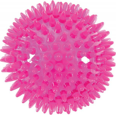 Top lodër për qen Zolux TPR POP, me gjemba, 8 cm, rozë