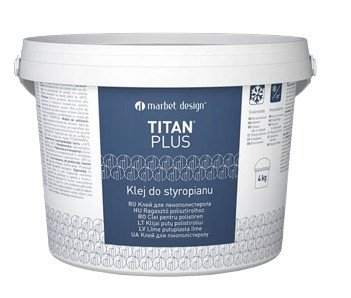 Ngjitës akrilik Marbet Titan Plus, për polistiren, 4kg, i bardhë