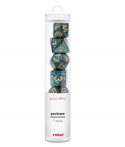 Set zare RPG Rebel Pearl, 7 copa, jeshile e errët