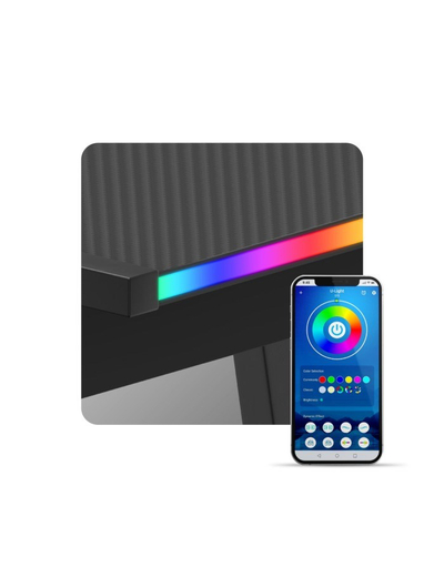 Tavolinë lojërash Huzaro Hero 6.0, RGB LED, e zezë