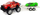 Set lodrash Leantoys Power Super Truck, makinë off-road me fërkim, rimorkio me makinë sportive, i kuq edhe jeshil