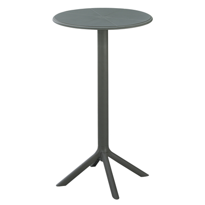 Tavolinë bar Terrin HM6126.15, rrumbullake, polipropilen, 60x106 cm, jeshile ulliri e errët