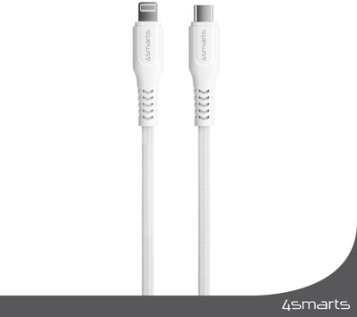 Kabllo Lightning 4smarts 465592, 1.5m, Power Delivery 30W, argjendtë e bardhë
