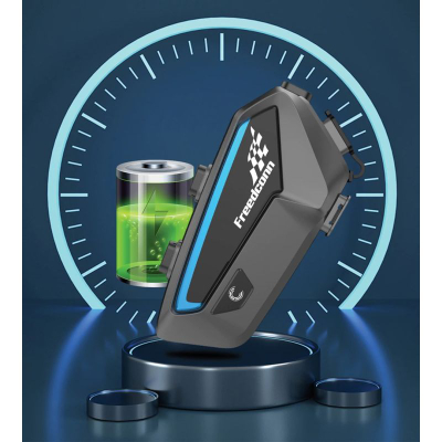 Interkom për motor FreedConn FX, Bluetooth 5.0, IP67, i zi