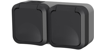 Prizë dyshe e jashtme Kanlux AQUA PRO 60325, IP55, gri e errët