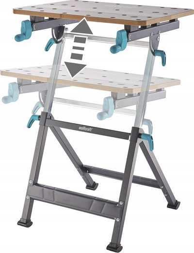 Tavolinë shtrënguese Wolfcraft Master 650 ERGO, lartësi e rregullueshme, kapacitet 120 kg, gri