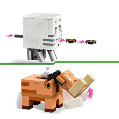 Lodër ndërtuese LEGO Minecraft Ambush at the Nether Portal 21255, 352 pjesë, mbi 8 vjeç, shumëngjyrëshe