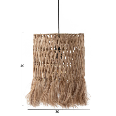 Llambë tavani me kapak cilindrik prej fibra abace 30×30×40 cm (HM7781)