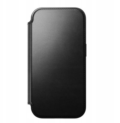 Futrollë për telefon Nomad Modern Leather Folio për iPhone 17 Pro, lëkurë Horween, me kapak, e zezë