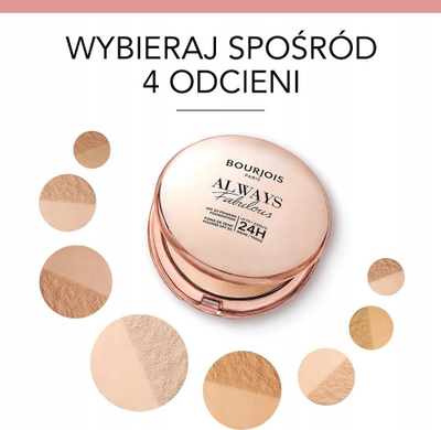 Pudër kompakte Bourjois Always Fabulous Powder Foundation 125, SPF 20, 7 g