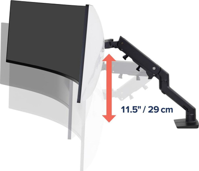 Krah monitori Ergotron HX 45-647-224, për monitor deri 49", për tavolinë, i argjendtë