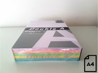 Letër me ngjyra Double A Rainbow 3, A4, 80g/m², 500 fletë, shumëngjyrëshe