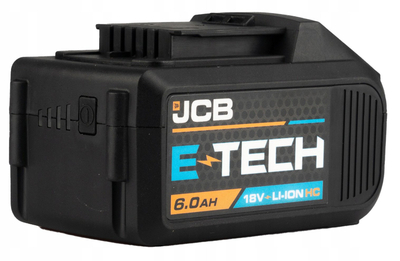 Bateri litium-ion JCB 18V, 6.0Ah me tregues LED