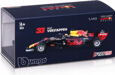Maket makine Bburago F1 Red Bull RB15 Verstappen, shkalla 1:43, die cast, shumëngjyrëshe