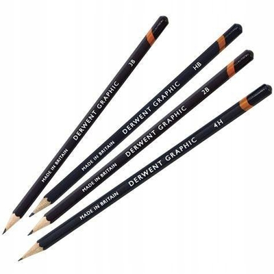 Set lapsash grafikë Derwent Graphic Soft Pencils P12, 12 copa, në kuti metalike