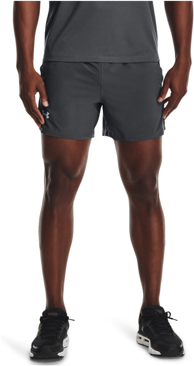Pantallona të shkurtra vrapimi Under Armour Launch SW për meshkuj, reflekse, gri e zezë