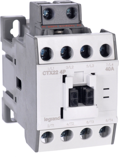 Kontaktor fuqie Legrand CTX, 4 pole, 22A, 230V