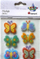 Stikerë 3D ngjitës Titanum Butterflies, set 6 copë, shumëngjyrëshe