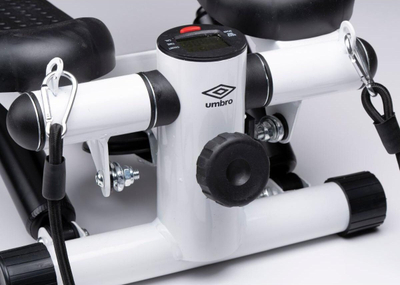 Stepper fitnesi Umbro Twisting, me litar rezistence, me numërues, gri
