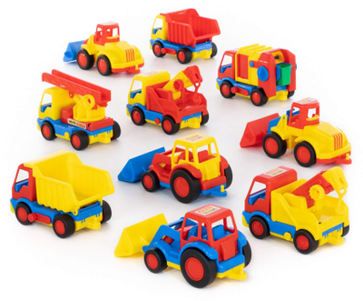 Set lodrash makina Wader Basic Vehicles, 6 copë, shumëngjyrëshe