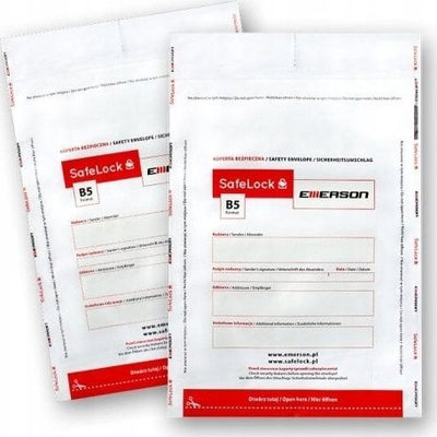Zarfë sigurie Emerson Security B5, transparentë, 100 copë