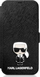 Mbrojtëse libri Karl Lagerfeld Saffiano Ikonik Metal për iPhone 12 Mini, 5.4", me xhepa për karta, e zezë