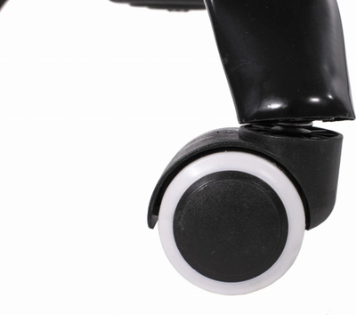 Karrige zyre Avola Eco Leather, rrotulluese, lartësi e rregullueshme, e zezë