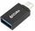 Adapter USB Accura, USB Type C në USB 3.1 Type A, M/F, i zi