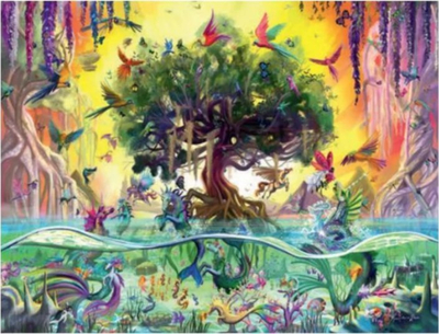 Puzzle Ravensburger Beautiful Sea Unicorn and Friends, 1500 pjesë, shumëngjyrësh