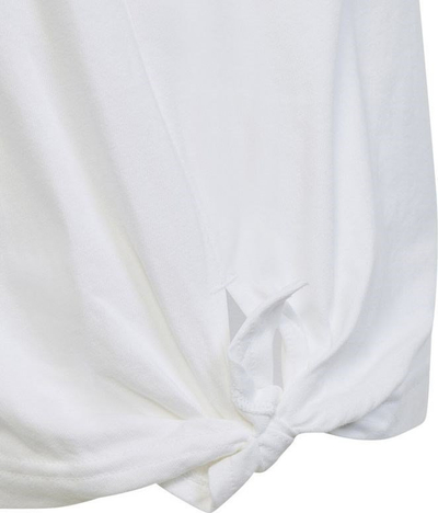 Bluzë për goca adidas Dance Knotted Tee Jr HR5818, 100% pambuk, e bardhë