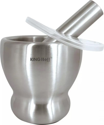 Havan kuzhine KingHoff KH-1661, çelik inox, me kapak, argjendtë
