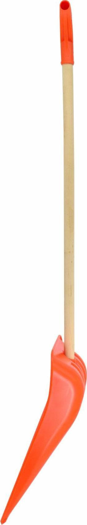 Lopatë bore Ramp Economic, plastikë 41 cm, dorezë druri, portokalli