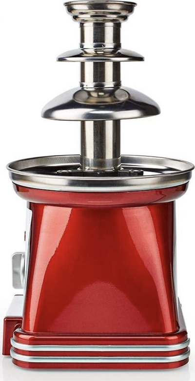 Fontanë çokollate Nedis Retro, me 3 kate, 500 ml 90W, e kuqe me të bardhë