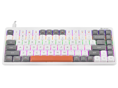 Tastierë mekanike Gaming Tracer FINA 84, USB, RGB, e bardhë