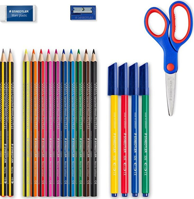 Set vizatimi Staedtler Noris Colour 187, 17 lapsa, 4 flomasterë, shumëngjyrësh