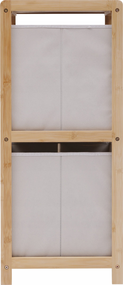 Rafth bambuje 5five Simply Smart, 2 kosha tekstili, 34.7 x 33 x 77.5 cm, bezhë