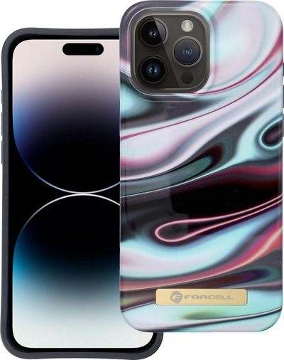 Kuti Forcell F-Protect Mirage për iPhone 15 Pro Max, kompatibile MagSafe, silikon fleksibël, shumëngjyrëshe