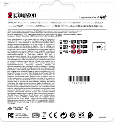 Kartë memorie Kingston Industrial MicroSDXC, 64 GB, 10 UHS-I / U3 A1 V30 (SDCIT2 / 64GB)