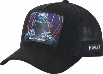 Kapele Capslab Marvel Black Panther CL-MAR7-1-PCT-BPA, stil baseball trucker, e zezë