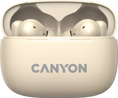 Kufje pa tela Canyon OnGo TWS 10, Bluetooth, TWS, bezhë