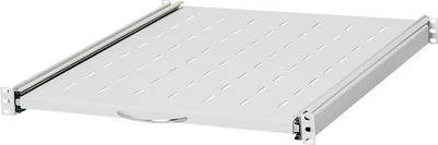Raft rrjeti Netrack 19" 1U, 550 mm, me hekur me rërë, gri