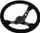 Timon sportiv MTuning Steering Wheel Pro 350mm, offset 80mm, suede i zi